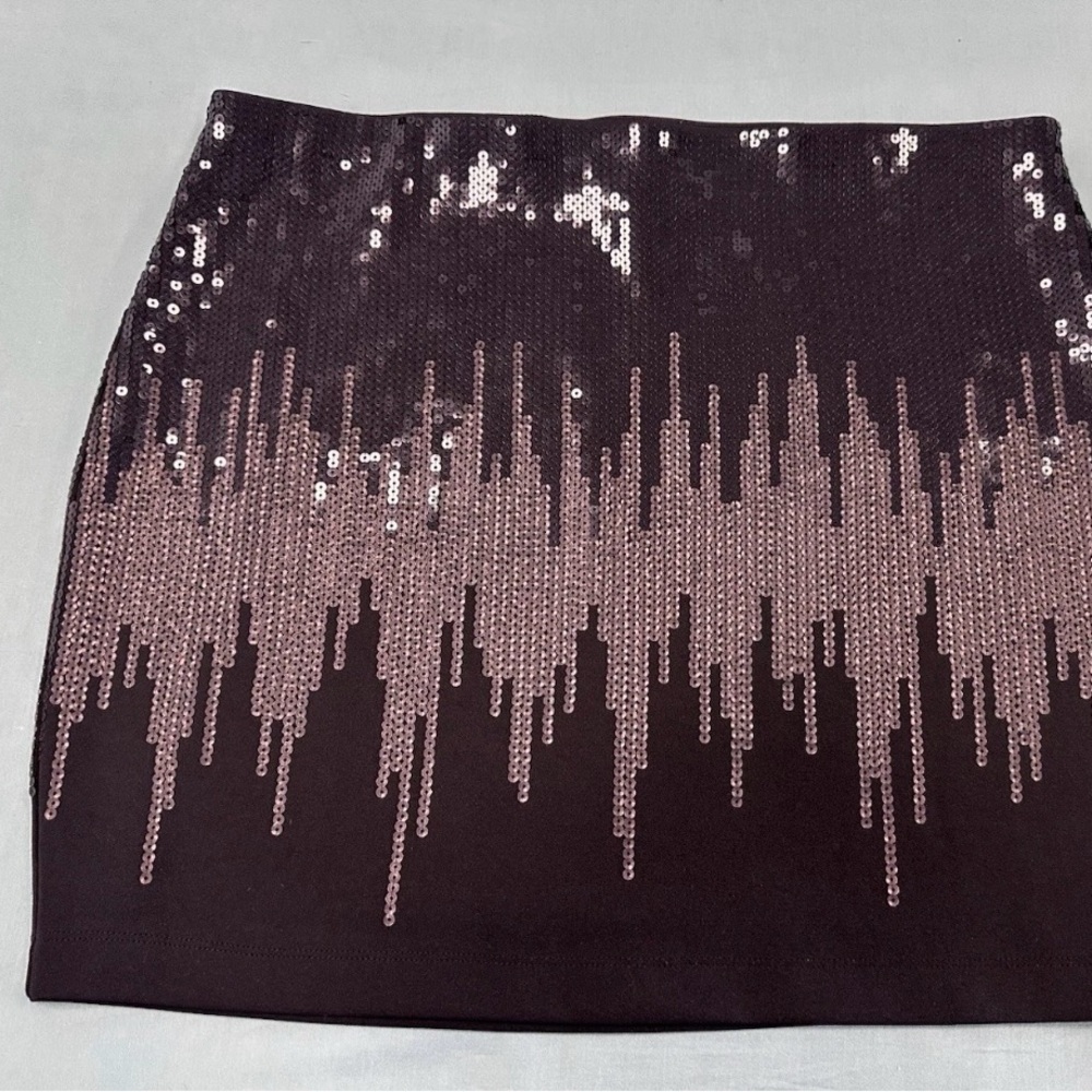 Express Black and Silver Sequin Mini Skirt holiday party skirt dress outfit